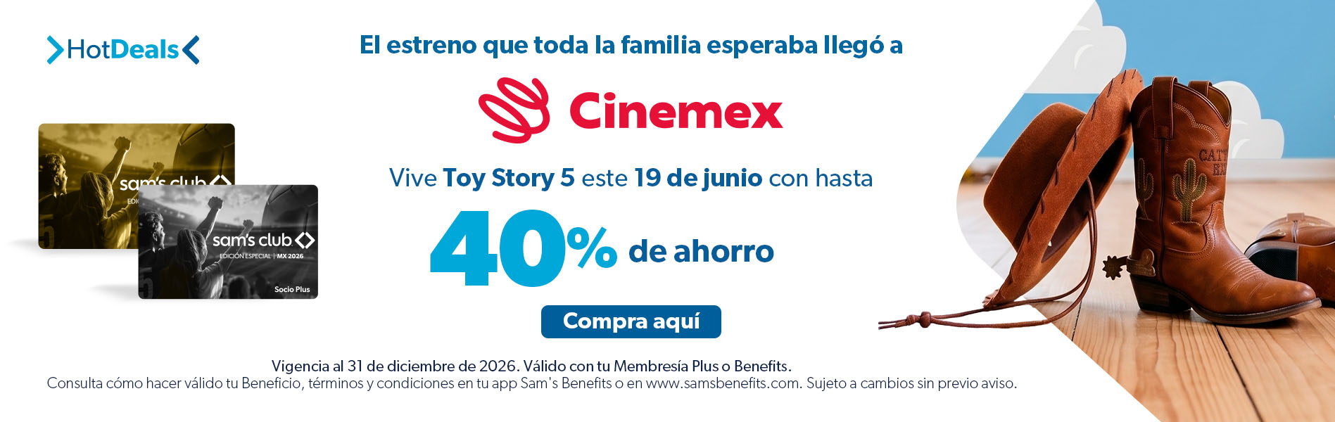 Sam's Club samsclub samsbenefits hazte socio cine viajes hot deals restaurantes educacion ropa accesorio mascotas salud entretenimiento fitness puntos